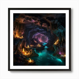 Cave Of Light Art Print