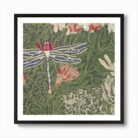 Dragonfly On A Flower Art Print