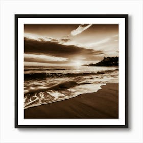 Sunset On The Beach 940 Art Print