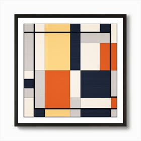 Retro Geometric Fantasia: Mid Century Revival Art Print