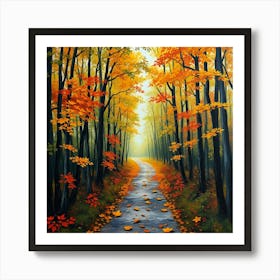 Autumn Path 3 Art Print