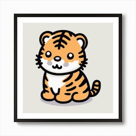 Cute Animal Tiger 4 Póster