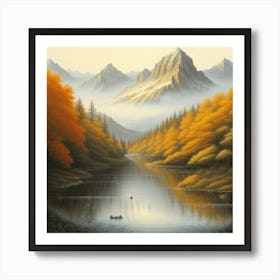 Autumn In The Mountains Art Print