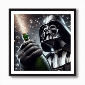 Darth Vader Poppin Bottles Star Wars Art Print Art Print