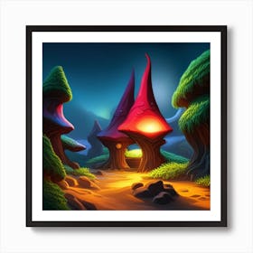 Gnome Village Art Print