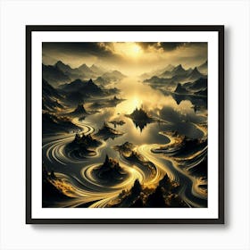 Abstract Landscape - Abstract Stock Videos & Royalty-Free Footage Art Print