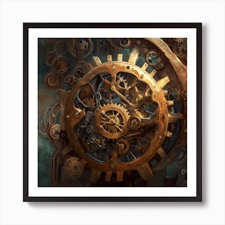 Steampunk Clock by AM FineArtPrints - Royalty Free and Rights