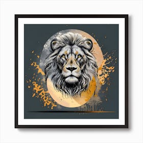 Lion Head Art Print