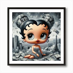 Betty Las Vegas Raiders Doll Art Print