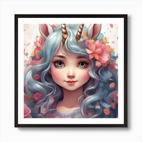 Unicorn Girl Art Print