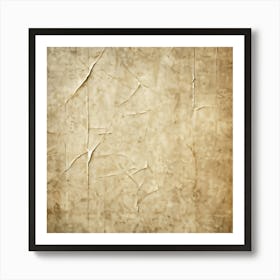 Abstract Pattern Swirling Across Vintage Crumpled Paper Textures Of Both The Creases And Paper Fibe (6) Art Print