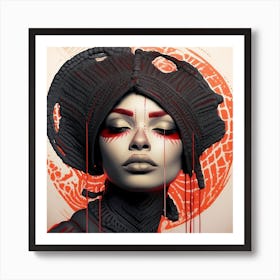 Portrait Of Woman Art Print