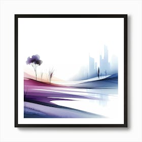 Abstract City Landscape Art Print