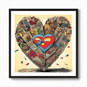 Heart Of Comics Art Print