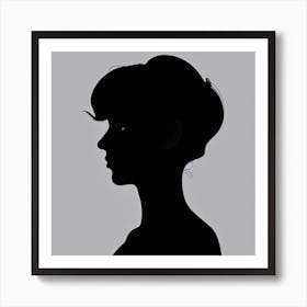 Silhouette Of A POC Woman Art Print