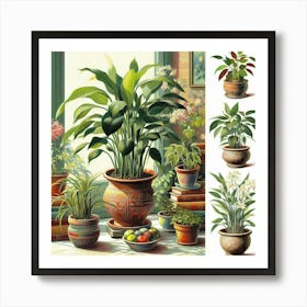 Potted Plants 1 Art Print