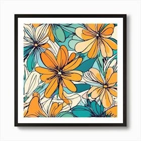 Floral Pattern 2 Art Print