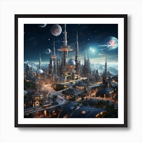 Space City 3 Art Print