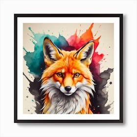 Fox Painting Art Print