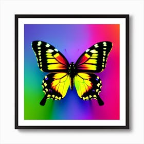 Rainbow Butterfly 6 Art Print