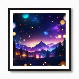 Night Sky With Stars 1 Art Print