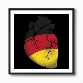 German Heart Flag Art Print