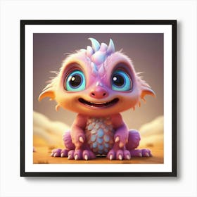 Cute Baby Dragon 1 Art Print