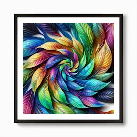 Colorful Leaves Art Print