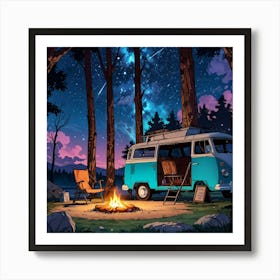 Vw Camper Van Art Print