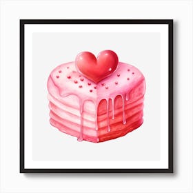 Valentine'S Day Cake 6 Art Print