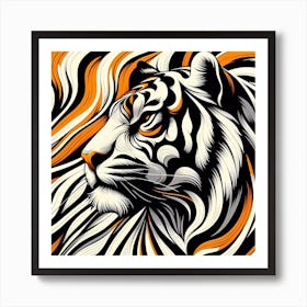 Tiger Head Art Print