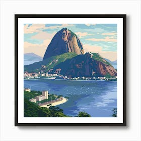 A Sugarloaf Mountain In Rio De Janeiro Vector De 1719996445 1 Art Print