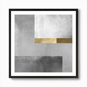 Metal and gold geometry 1 Art Print