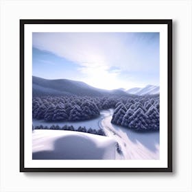 Snowy Landscape 4 Art Print