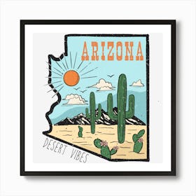 Arizona Desert Trees Art Print