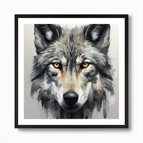 Wolf Painting Poster