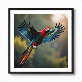Colorful Parrot in the Jungle Art Print