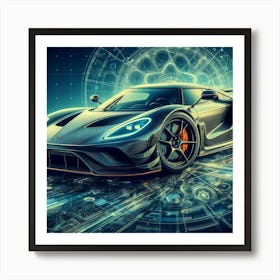 Futuristic Sports Car 89 Poster