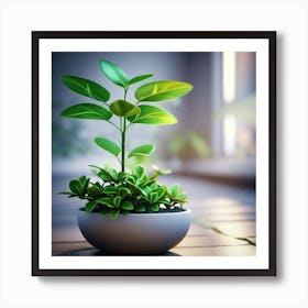 Small Plant In A Pot 1 Art Print