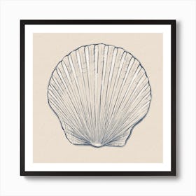 Minimalistic Seashell  Art Print