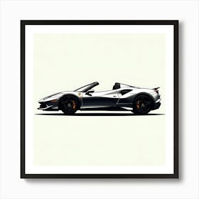 A sports car silhouette Art Print