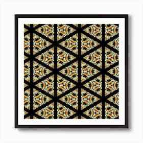 Pattern Stained Glass Triangles Art Print