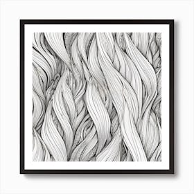 Wavy Hair Art Print