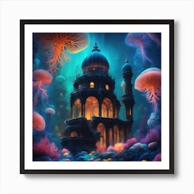 Underwater Palace 4 Art Print