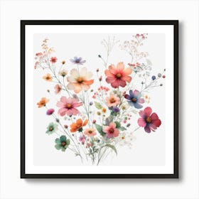 Boho Flowers 15 Art Print