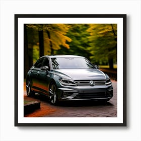 Volkswagen Car Automobile Vehicle Automotive German Brand Logo Iconic Automotive Industry (3) Art Print