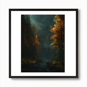 Rain In The Forest Art Print