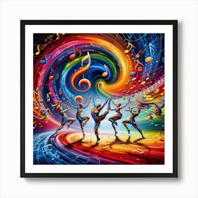 Music Dancers Art Print