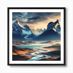 Chilean Landscape Art Print