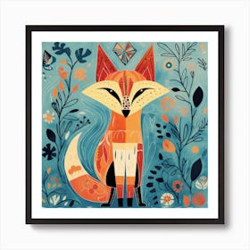 Fox In The Forest 1 Art Print